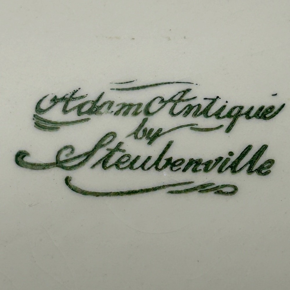 First Brethren Church Lanark IL Ironstone Church Plate Adam Antique Steubenville - Picture 4 of 6